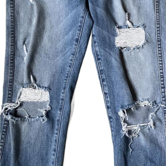 Revice Uptown Roadtrip Distressed Medium Wash Super High Rise Jeans (Size: 27) - Picture 5 of 16